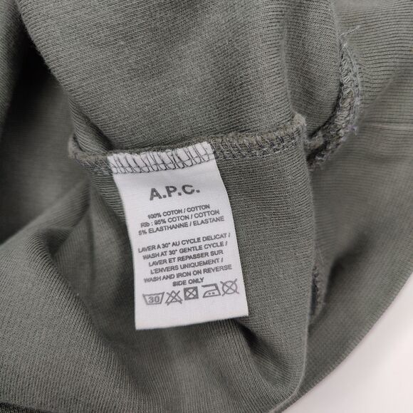A.P.C Rue Madam Paris Hoodie Green Mens Size XL Designer (See Desc) - Picture 4 of 8